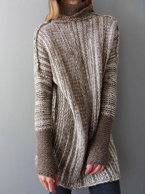 Pull Femme Col Haut Tricoté - Mode et Confort