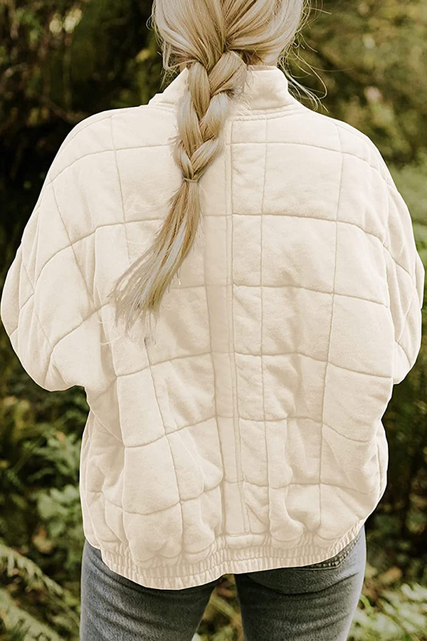 Veste Décontractée à Poches et Zip, Col Mao, Parfaite pour Tous les Jours