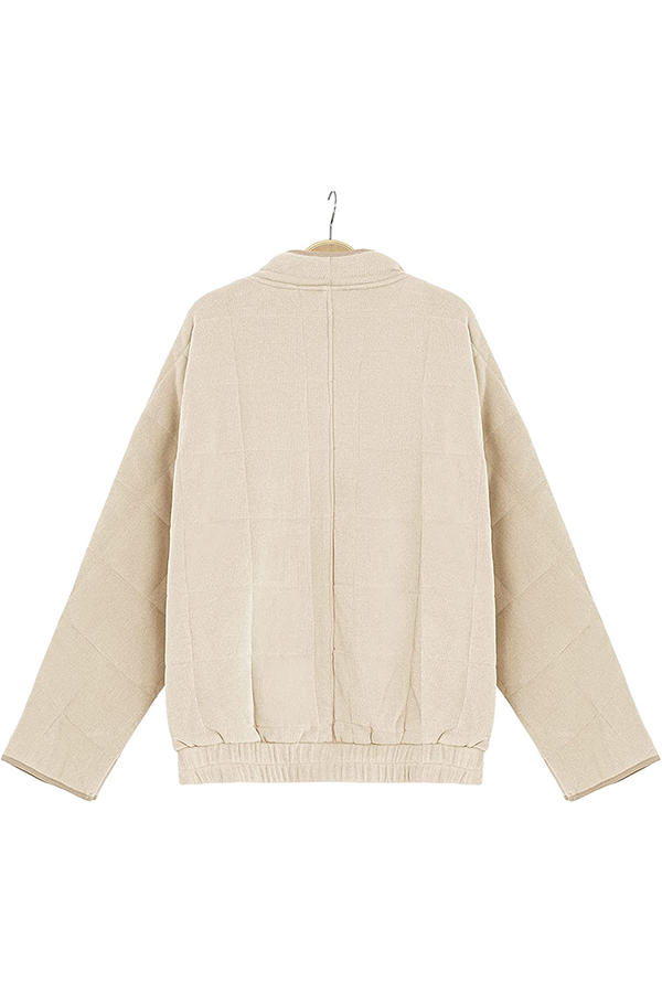 Veste Décontractée à Poches et Zip, Col Mao, Parfaite pour Tous les Jours