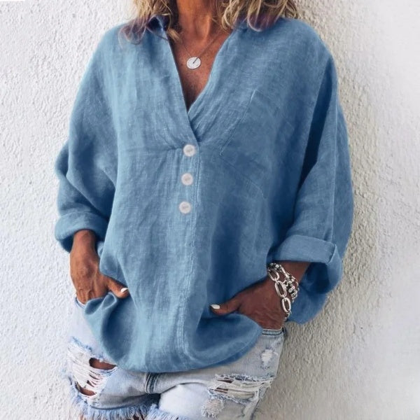 Evelyn - Blouse À Manches Longues Avec Poches