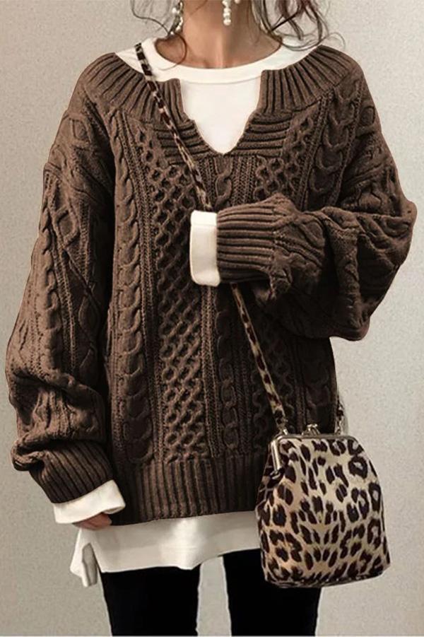 Pull à motifs élégant avec une coupe ample pour un look tendance