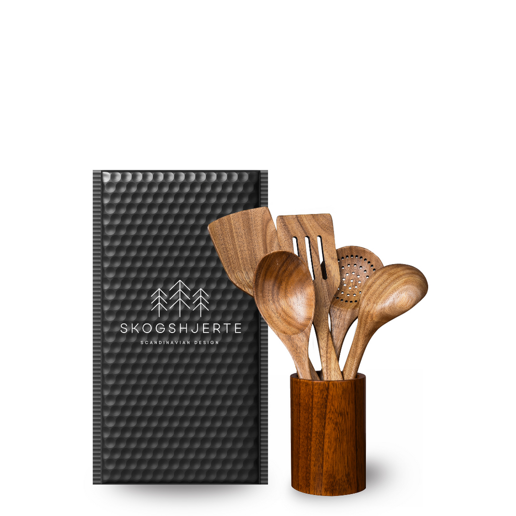Ensemble d’ustensiles de cuisine thème forêt avec conception original