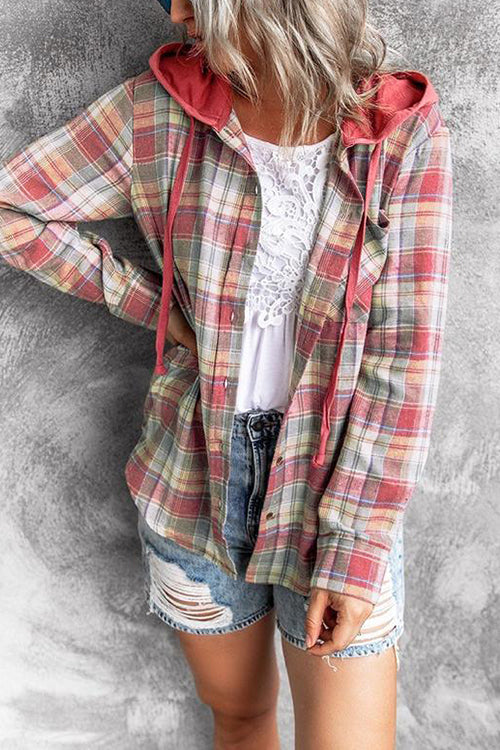 Chemise boutonnée élégante avec motif à carreaux
