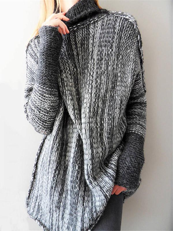 Pull Femme Col Haut Tricoté - Mode et Confort