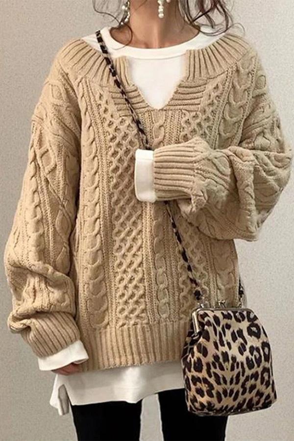 Pull à motifs élégant avec une coupe ample pour un look tendance