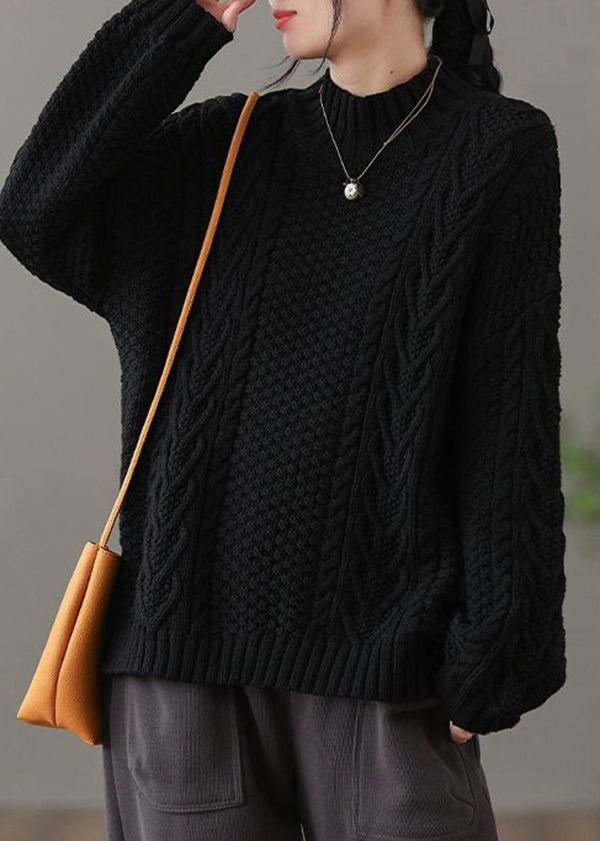 Pull léger à col montant et coupe oversize pour un look printanier