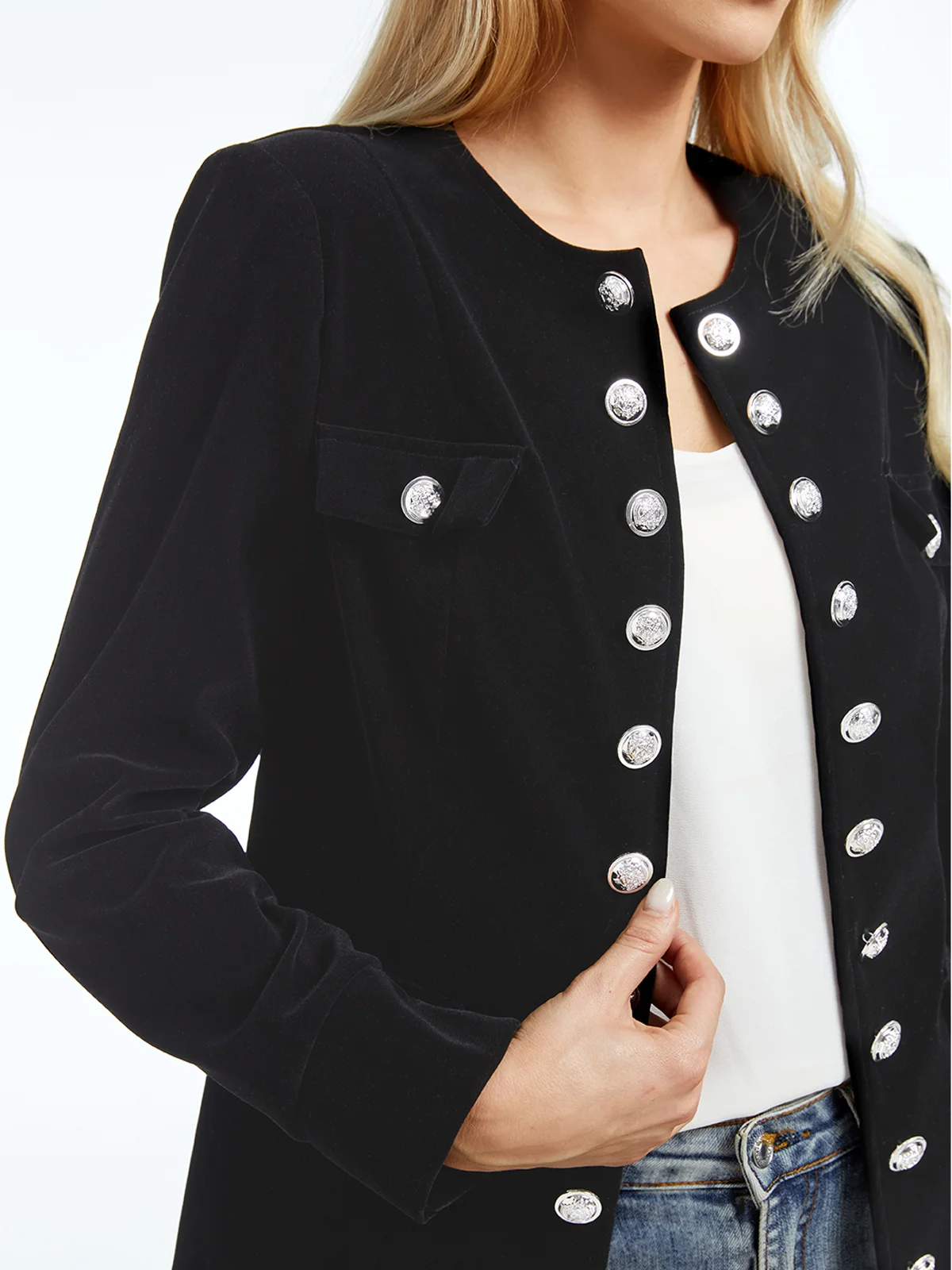 Veste coupe droite classique pour tous les jours