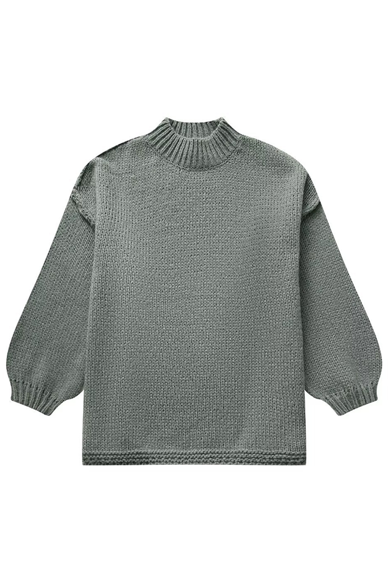 "Pull Casual Uni à Col Rond pour un Port Quotidien "