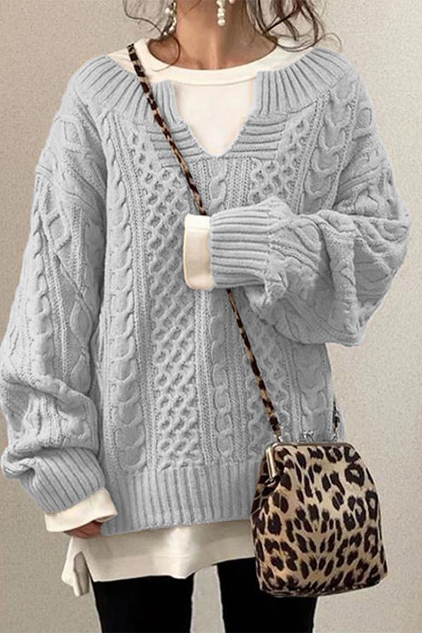 Pull à motifs élégant avec une coupe ample pour un look tendance
