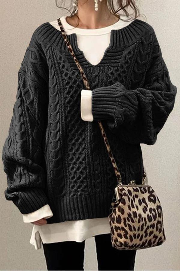 Pull à motifs élégant avec une coupe ample pour un look tendance