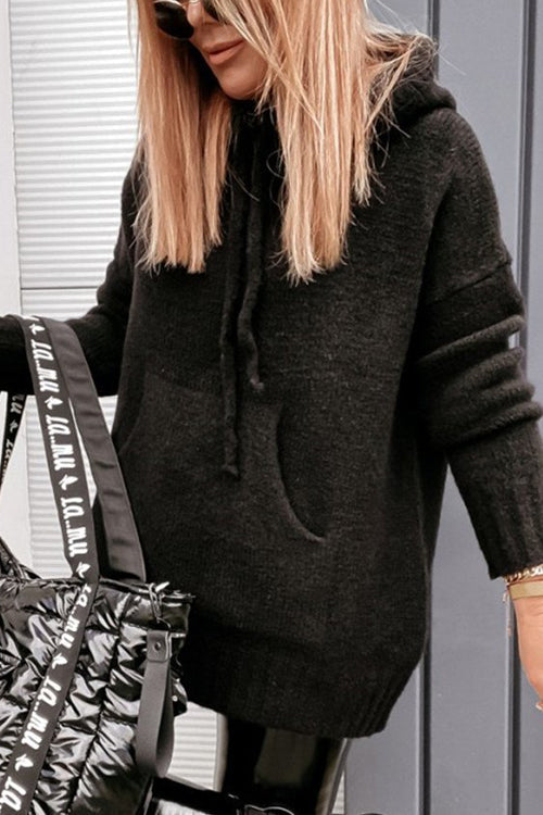 Pull à col bénitier avec poches fonctionnelles pour un style décontracté
