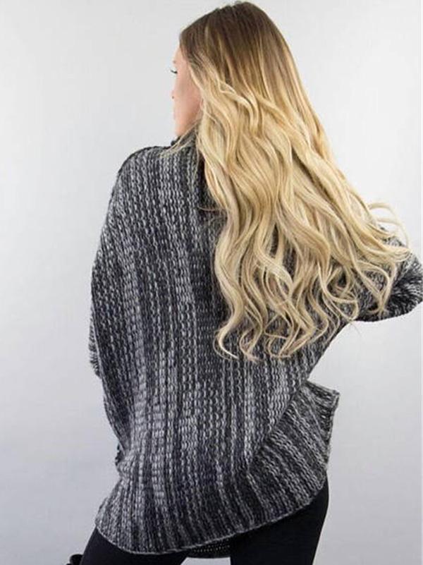 Pull Femme Col Haut Tricoté - Mode et Confort