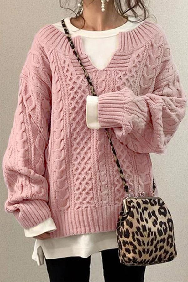 Pull à motifs élégant avec une coupe ample pour un look tendance