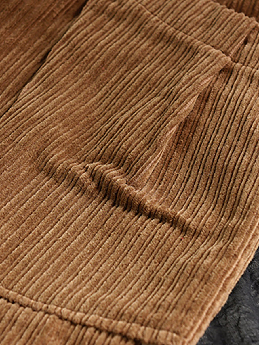 Pantalon Rétro Grande Taille en Couleur Unie pour le Printemps