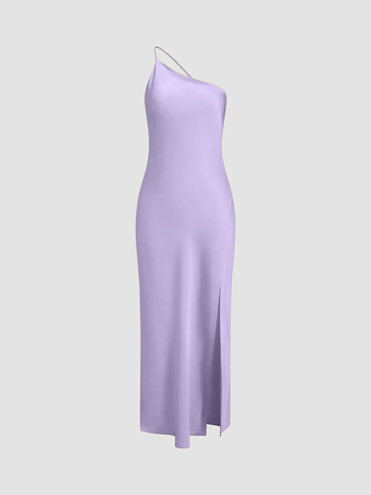 Robe longue élégante avec col halter et fente haute