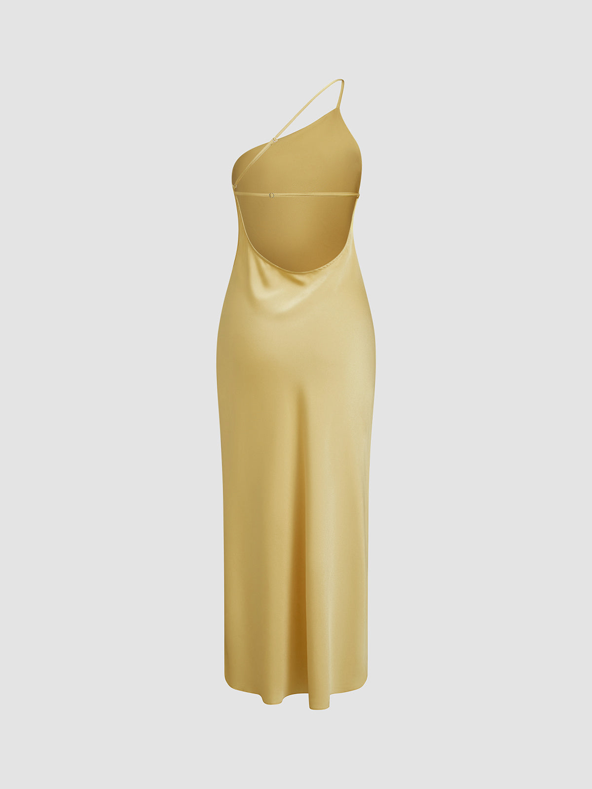 Robe longue élégante avec col halter et fente haute