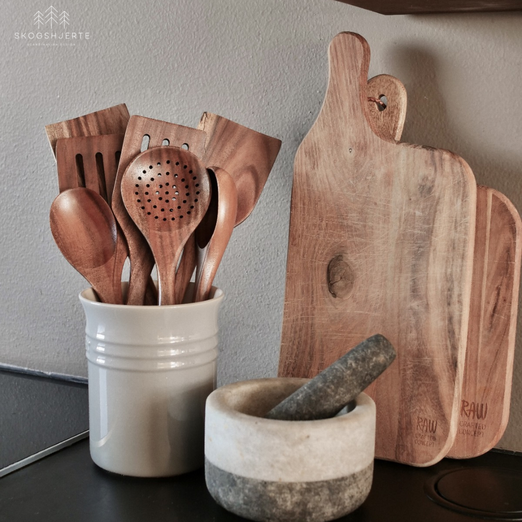 Ensemble d’ustensiles de cuisine thème forêt avec conception original