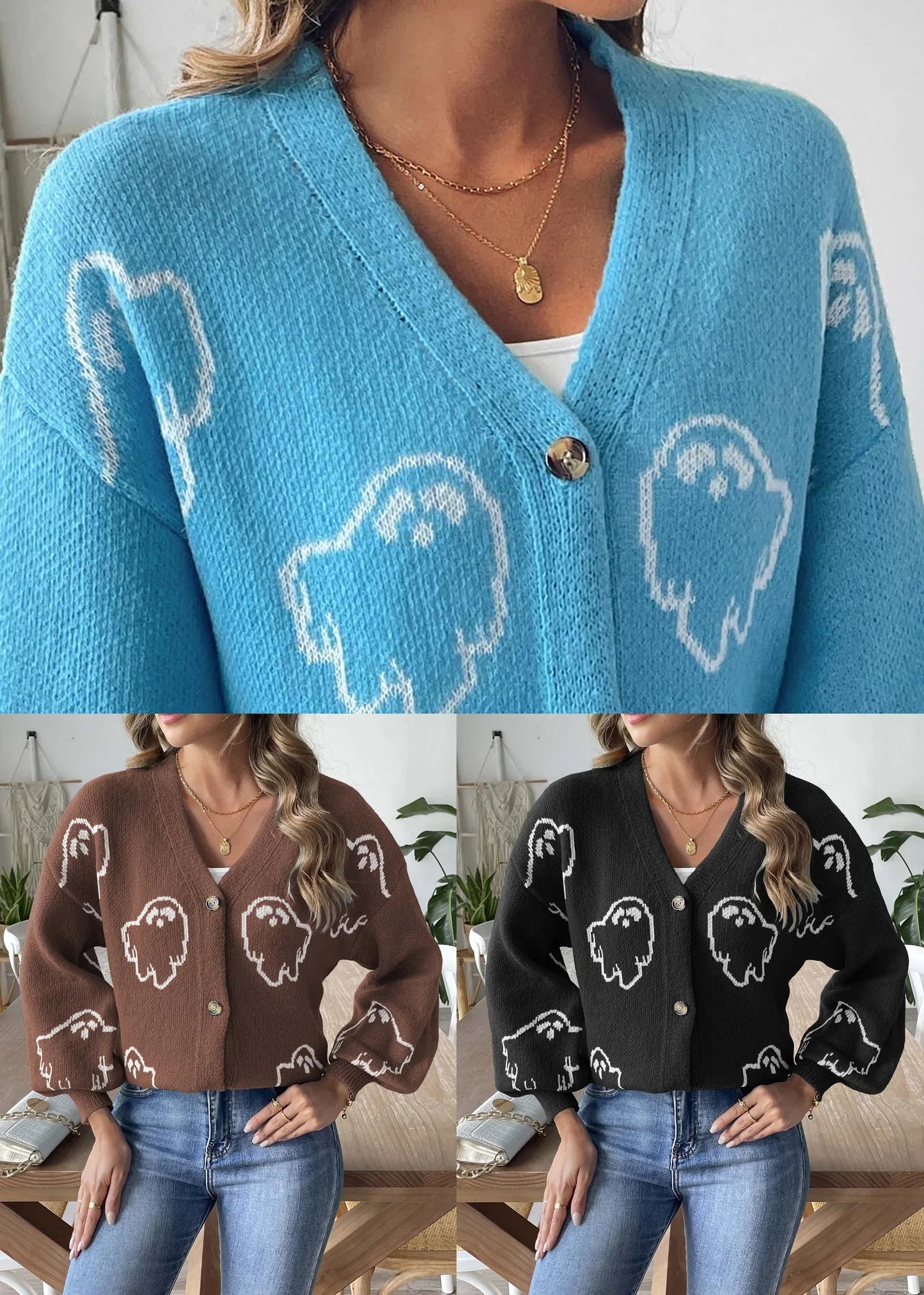 Élégant cardigan noir à boutons : un confort sophistiqué pour tous les jours