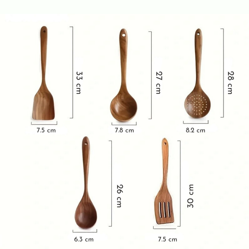 Ensemble d’ustensiles de cuisine thème forêt avec conception original
