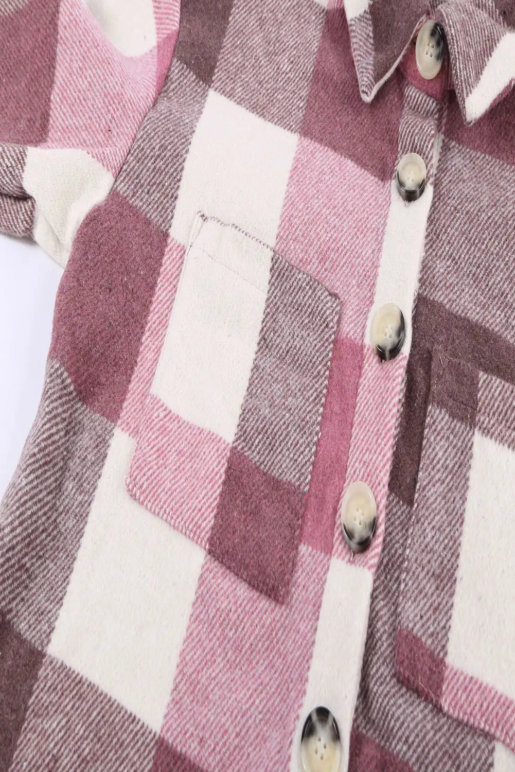 Veste à Carreaux en Bloque de Couleurs Kaki pour un Style d'Hiver Sans Effort