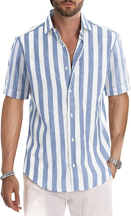 Hugo - Chemise Décontractée à Manches Courtes pour Homme