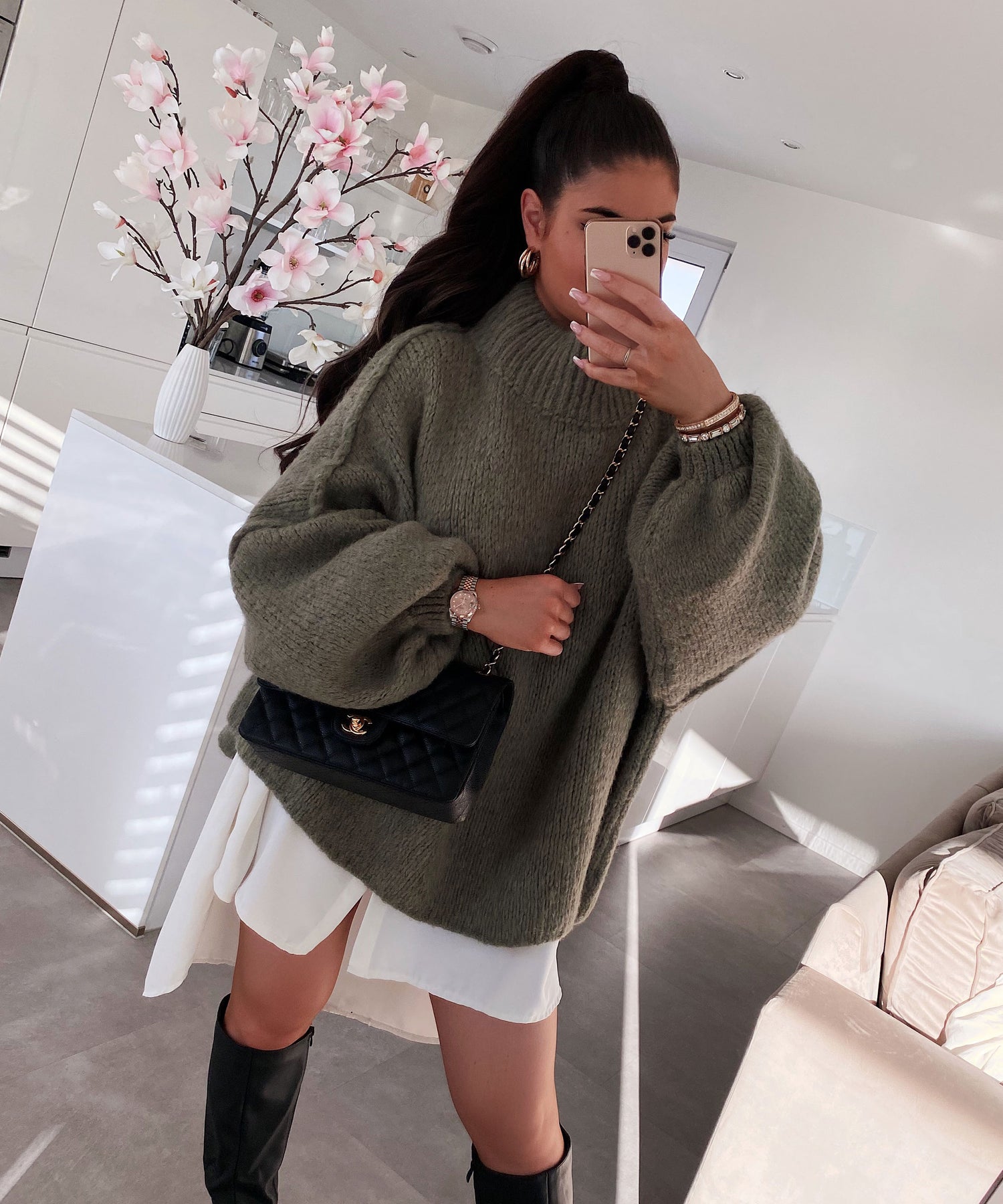 Pull Oversize Écru - Sweater Confortable pour un Style Décontracté