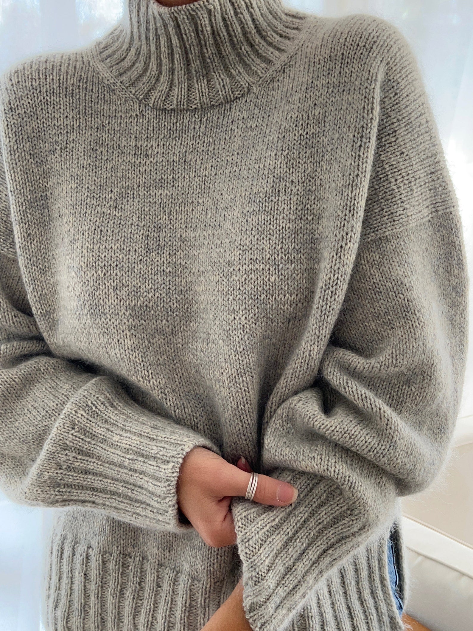 Patron de Pull à Motif Tissé, Pull à Tricoter de Haut en Bas
