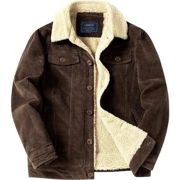 Veste Trucker Doublée pour Homme - Manteau Épais et Chaud pour l'Hiver