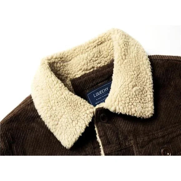 Veste Trucker Doublée pour Homme - Manteau Épais et Chaud pour l'Hiver