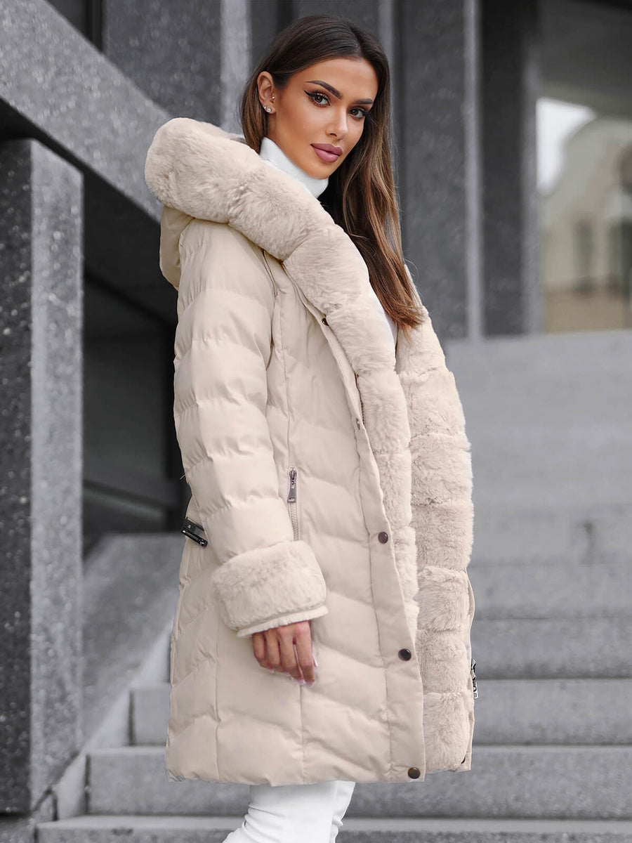 Veste Chaude et Stylée pour Femmes avec Grande Capuche – Conception Contemporain
