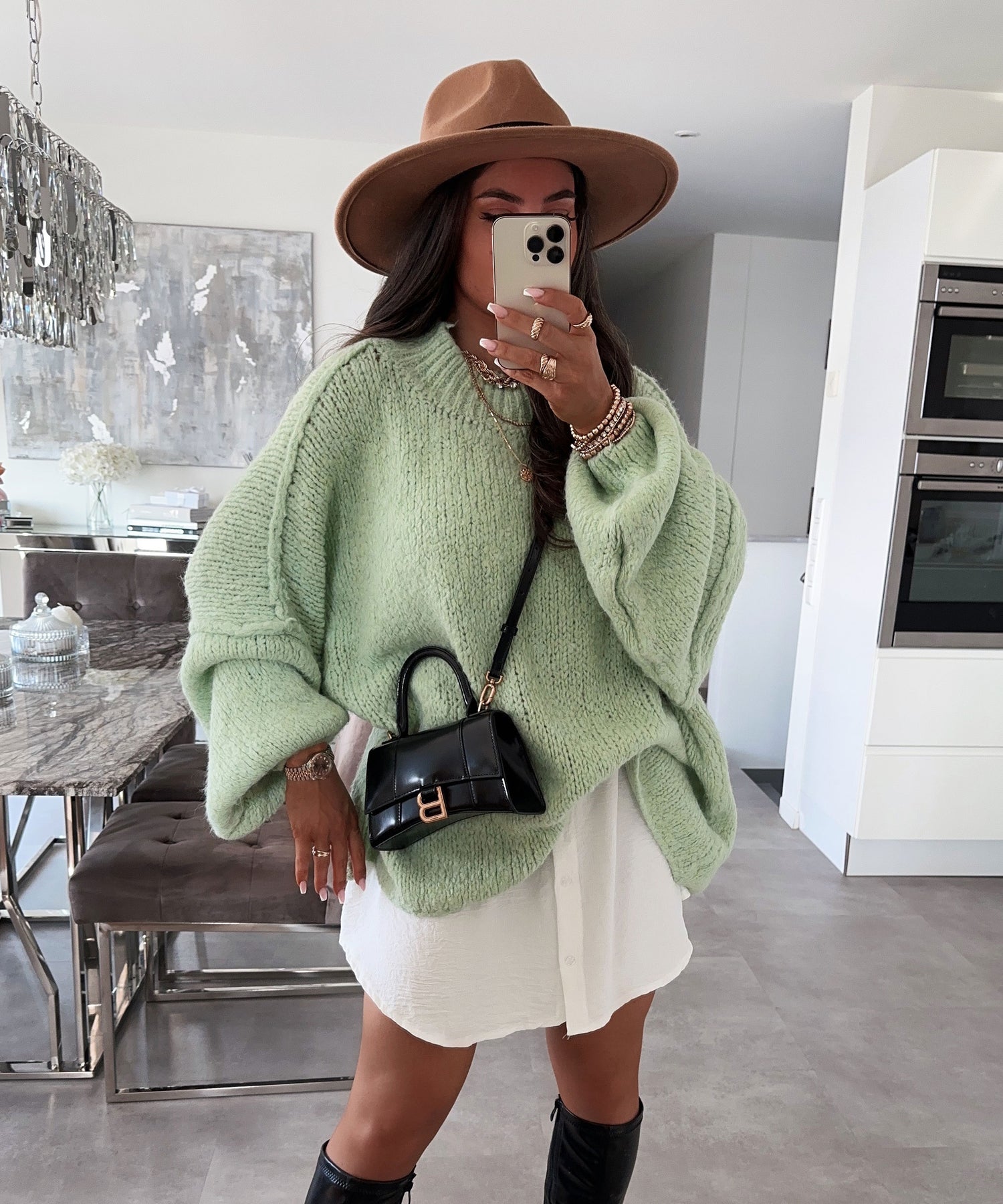 Pull Oversize Écru - Sweater Confortable pour un Style Décontracté