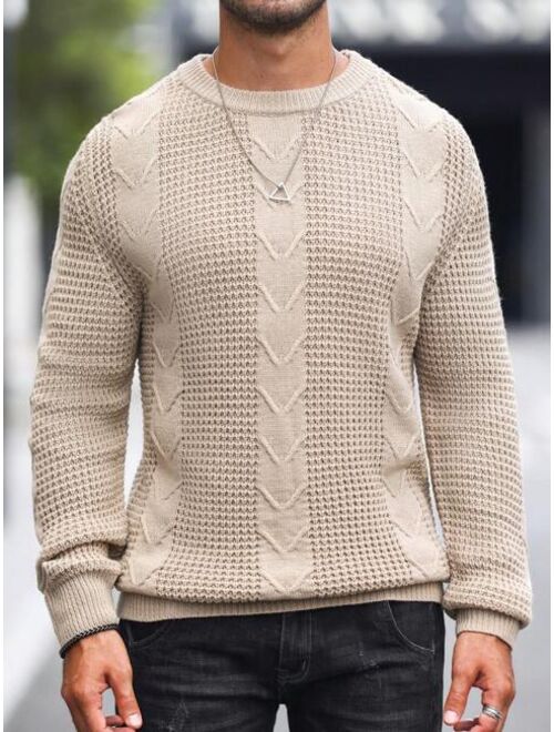 Pull pour Homme en Câbles Solides - Design Classique