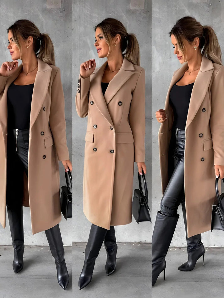 Manteau Élégant et Décontracté pour Femme – Idéal pour l’Automne et l’Hiver