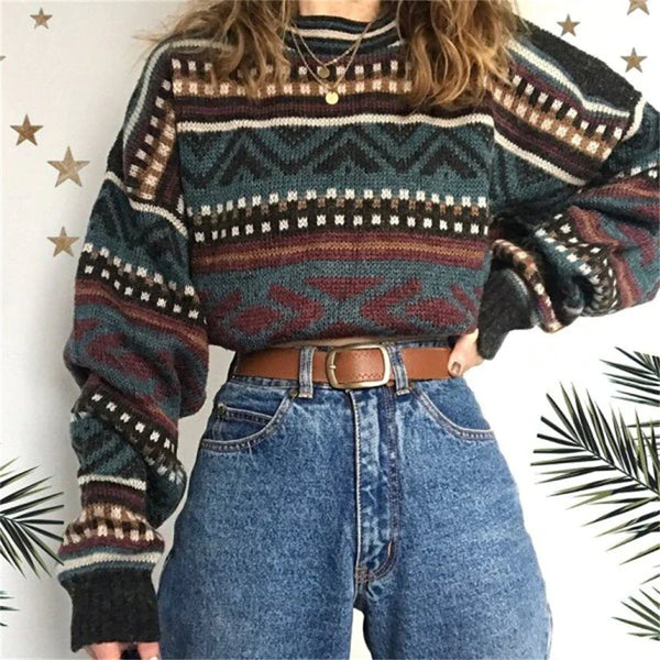 Pull vintage à manches bouffantes : élégance et confort