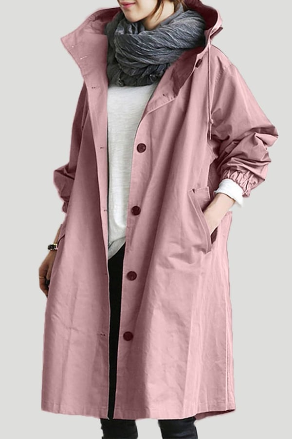 Veste à capuche surdimensionnée imperméable pour femme