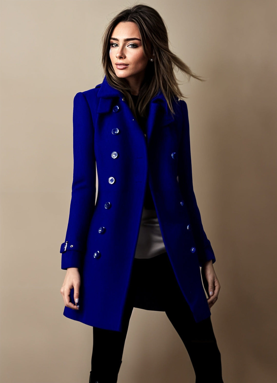 Manteau femme élégant à boutons