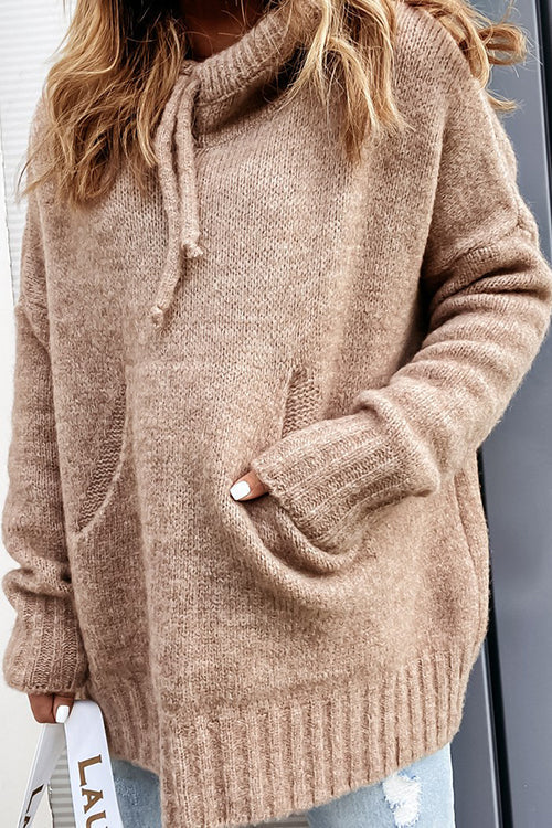 Pull à col bénitier avec poches fonctionnelles pour un style décontracté