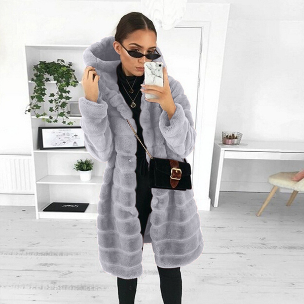 Manteau d'hiver avec capuche pour femme