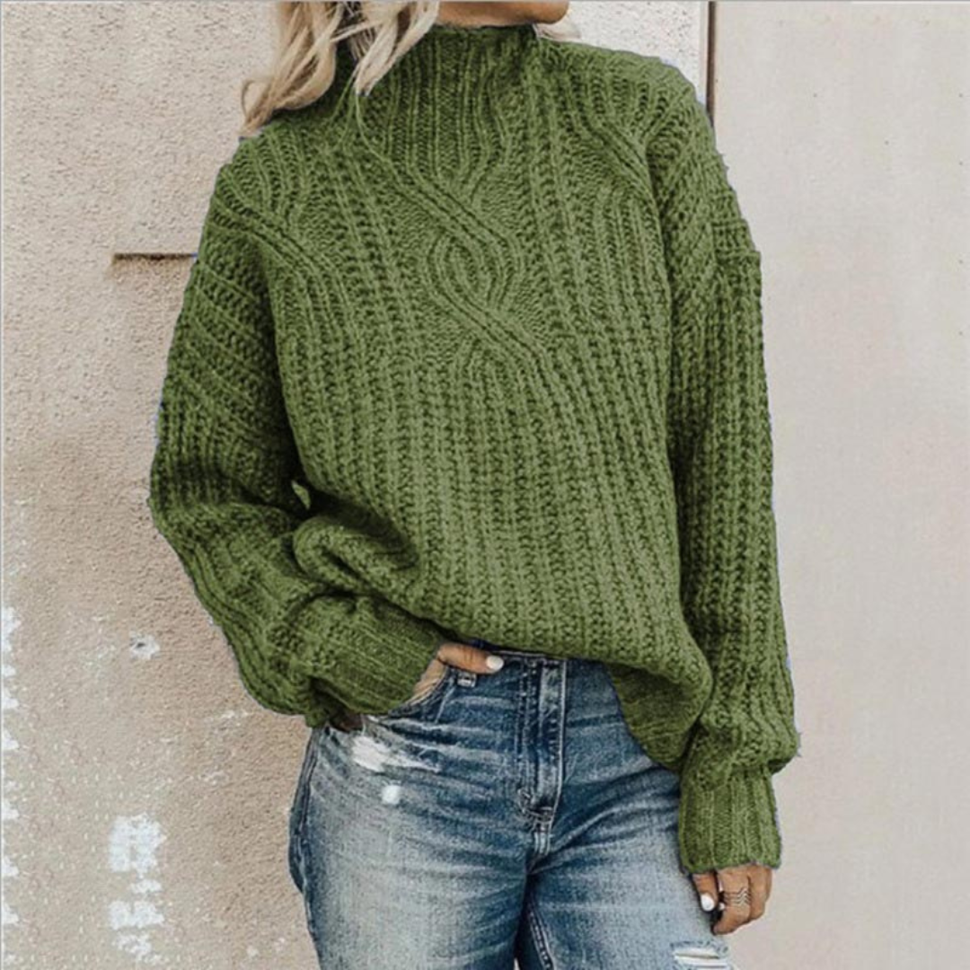 Pull chaud et décontracté pour femme avec une touche élégante