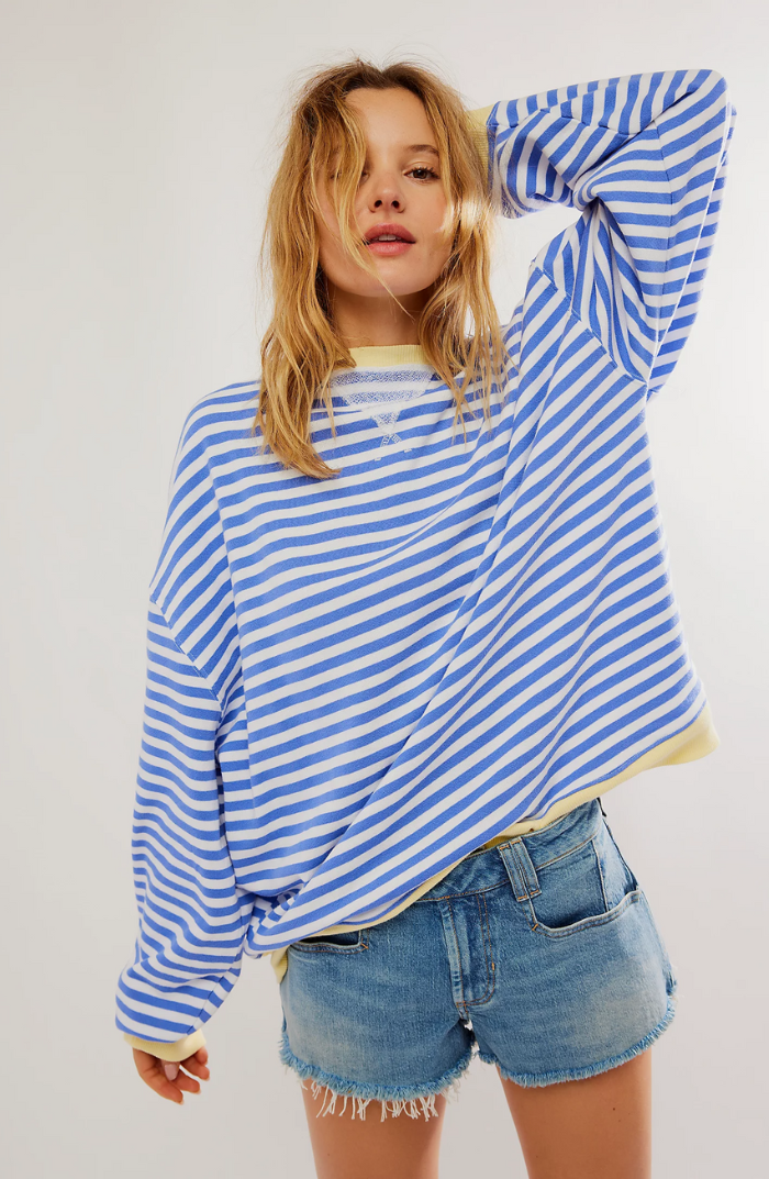 Pull Rayé Oversize pour un Style Décontracté