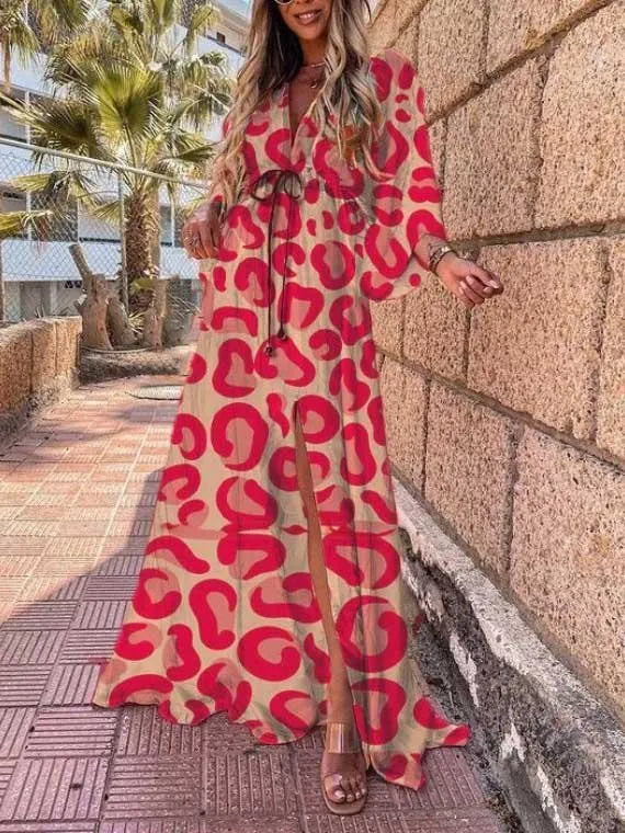 Selena - Robe maxi d'été pour femmes, imprimé floral ample