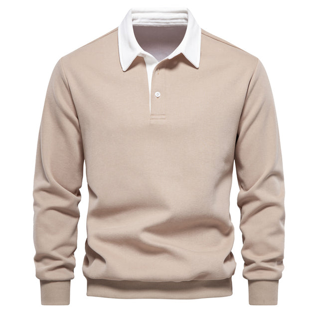 Polo homme classique à manches longues et style intemporel