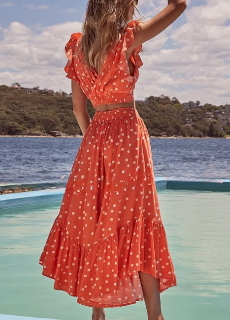 Robe imprimée à pois Poka par "Day on The Beach"