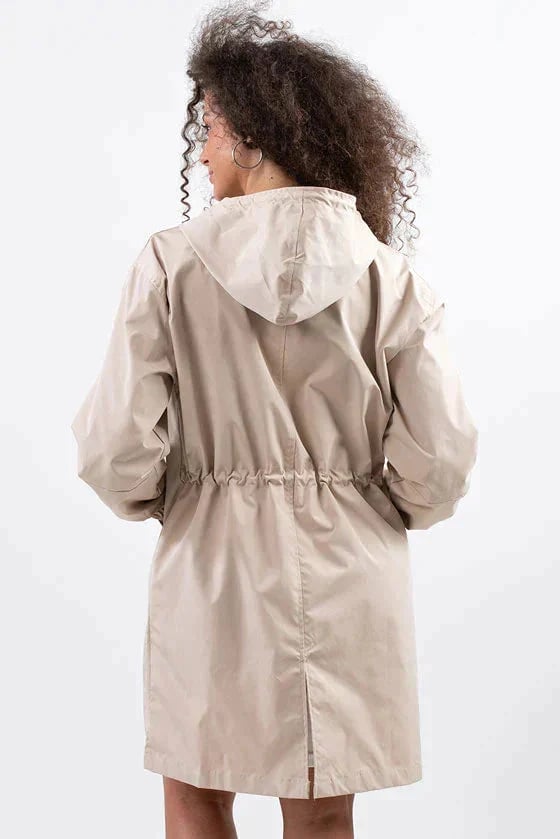 Veste à capuche surdimensionnée imperméable pour femme