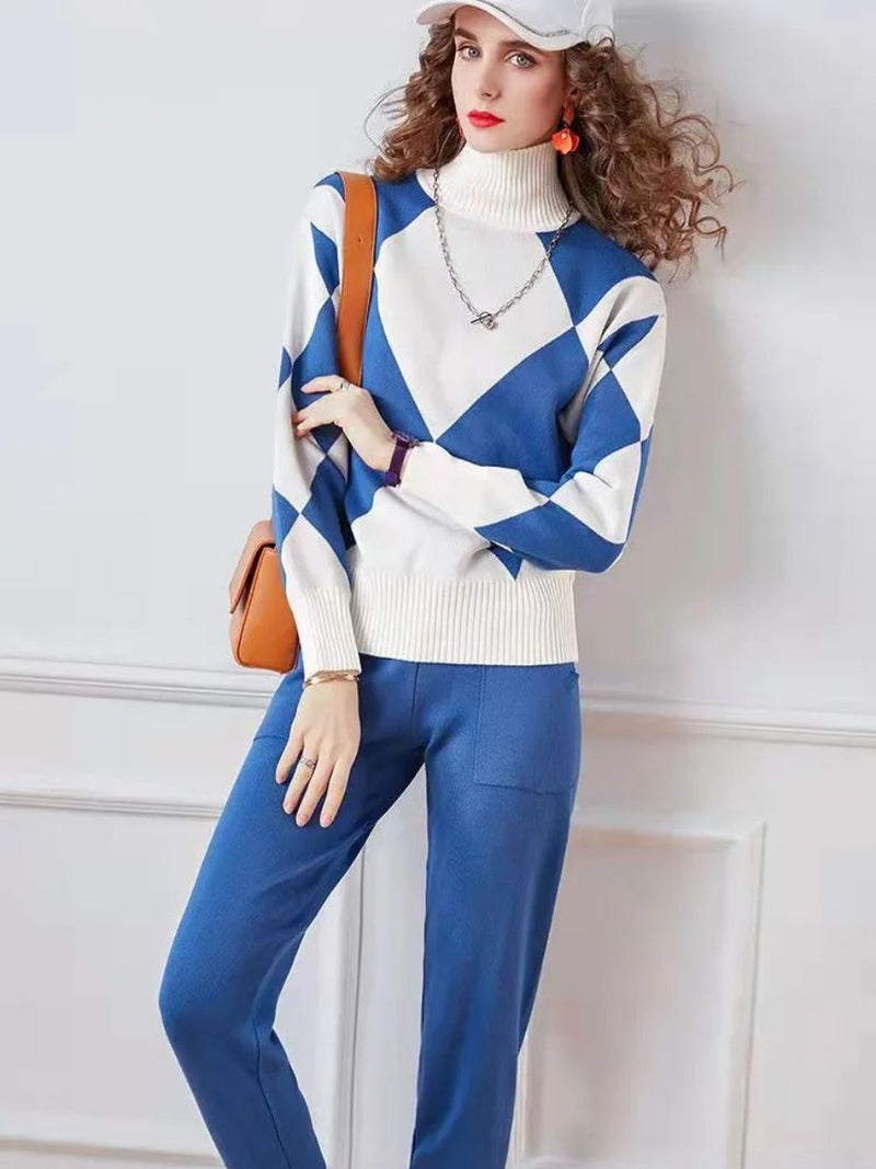 Ensemble pull et pantalon pour femme, chic et confortable pour l'hiver