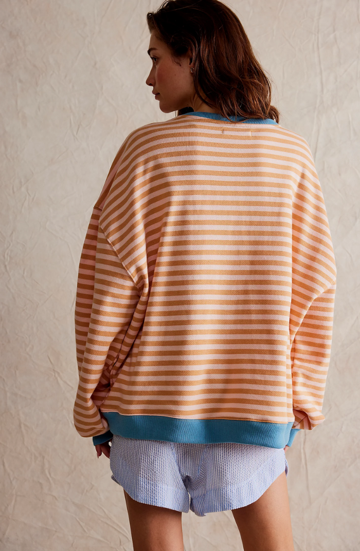 Pull Rayé Oversize pour un Style Décontracté