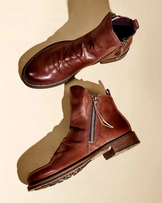 Bottes classiques et élégantes pour homme avec détail de fermeture éclair