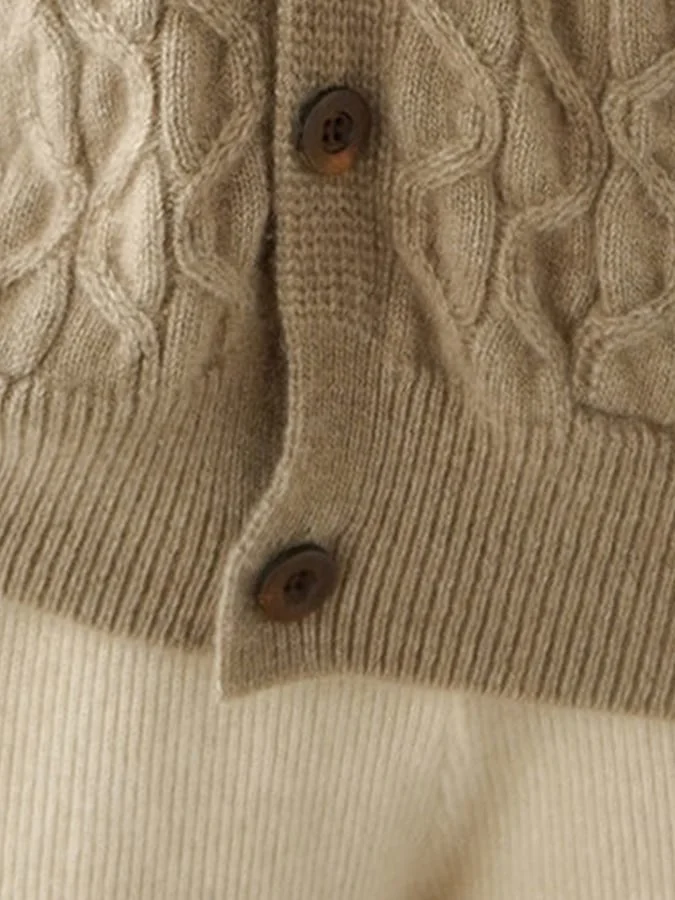 Charmant cardigan à boutons rétro pour femme