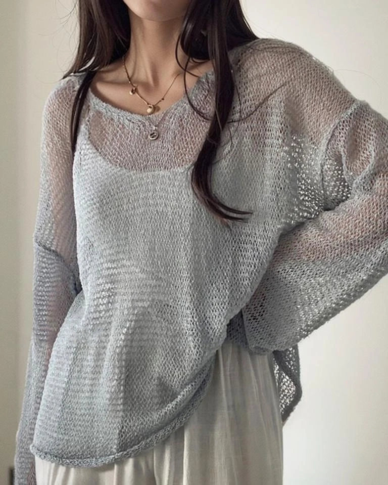 Un cardigan élégant pour femme avec un motif en maille, des manches longues et un col rond tendance