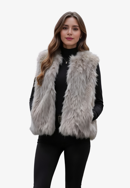 Gilet sans manches pour femme, style contemporain et élégant